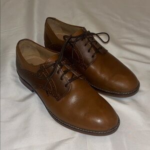 Johnston & Murphy Boys Brown Leather Derbys